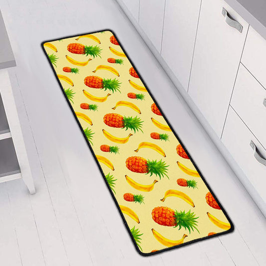 Banana Pineapple Pattern Print Long Kitchen Mat