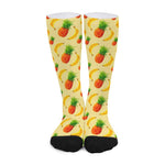 Banana Pineapple Pattern Print Long Socks