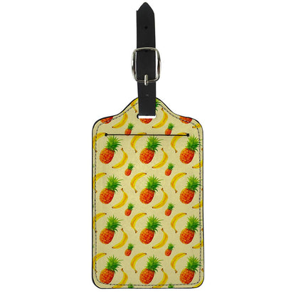 Banana Pineapple Pattern Print Luggage Tag