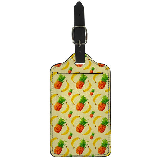 Banana Pineapple Pattern Print Luggage Tag