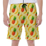Banana Pineapple Pattern Print Men's Beach Shorts