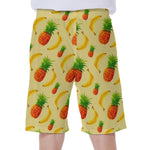 Banana Pineapple Pattern Print Men's Beach Shorts