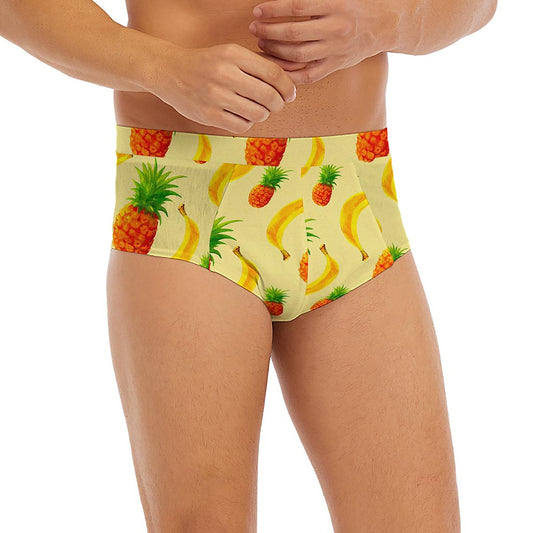 Banana Pineapple Pattern Print Men's Briefs