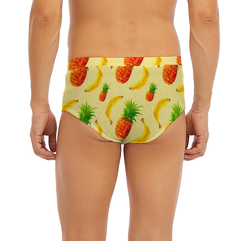 Banana Pineapple Pattern Print Men's Briefs