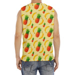 Banana Pineapple Pattern Print Men's Fitness Tank Top