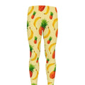 Banana Pineapple Pattern Print Men's Leggings
