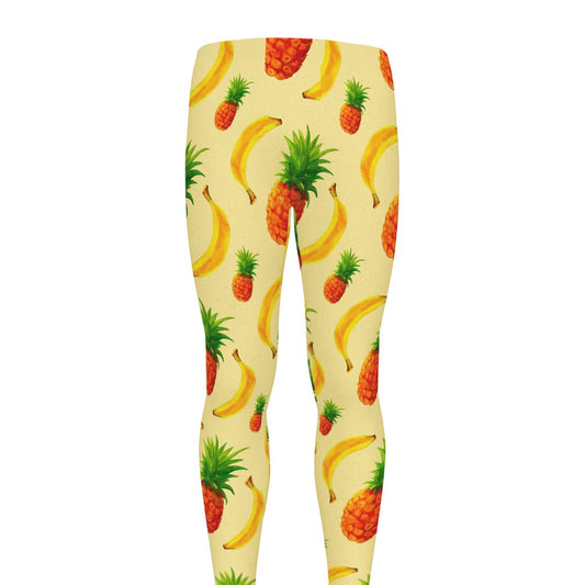 Banana Pineapple Pattern Print Men's leggings