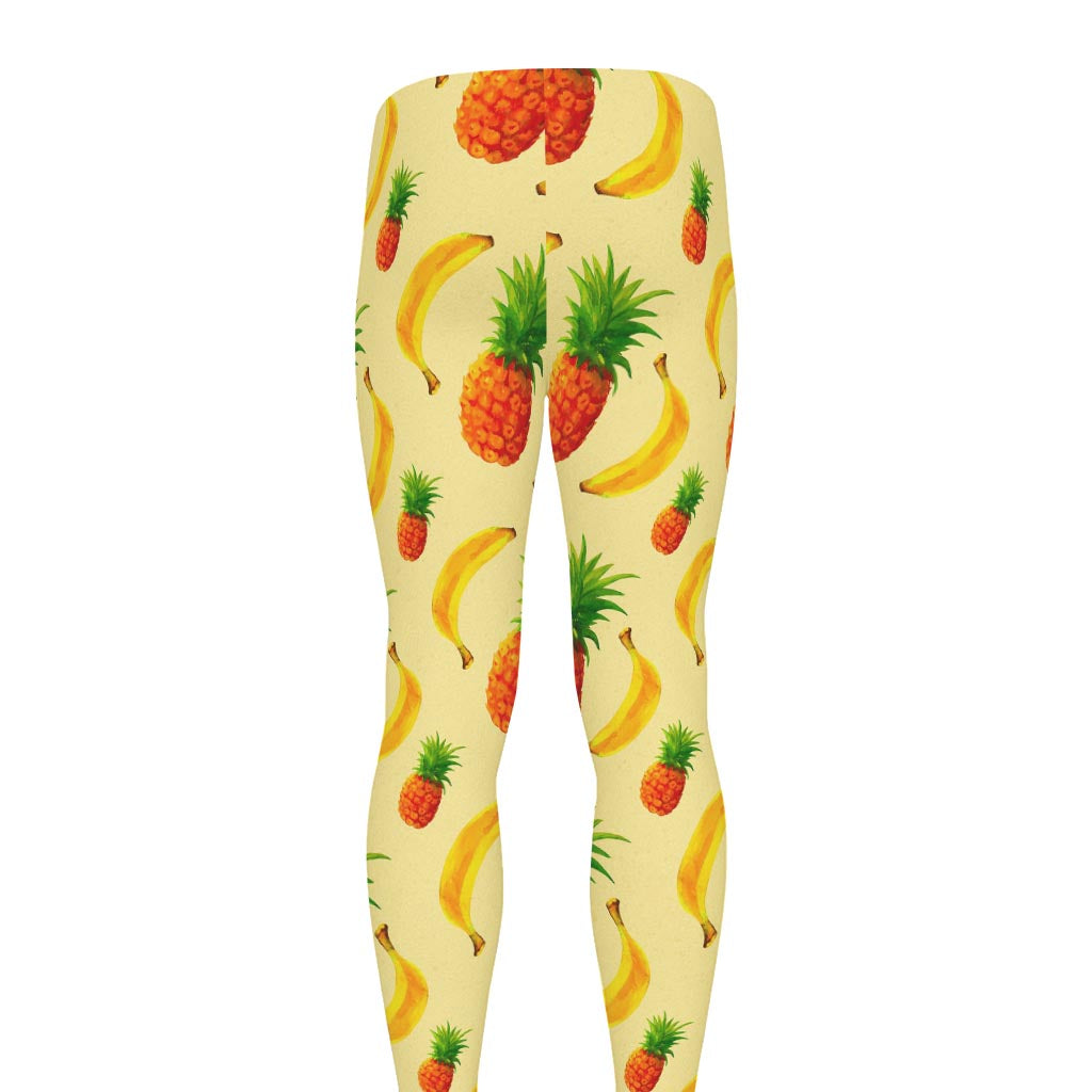 Banana Pineapple Pattern Print Men's leggings