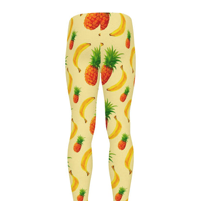 Banana Pineapple Pattern Print Men's leggings