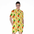 Banana Pineapple Pattern Print Men's Romper