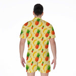 Banana Pineapple Pattern Print Men's Rompers