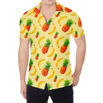 Banana Pineapple Pattern Print Men's Shirt