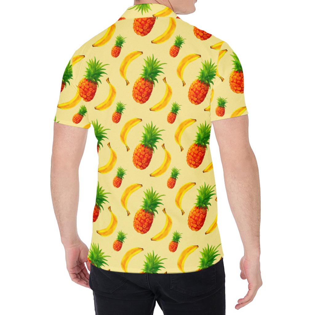 Banana Pineapple Pattern Print Men's Shirt