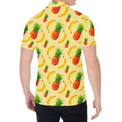 Banana Pineapple Pattern Print Men's Shirt