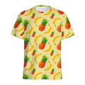 Banana Pineapple Pattern Print Men's Athletic T-Shirt