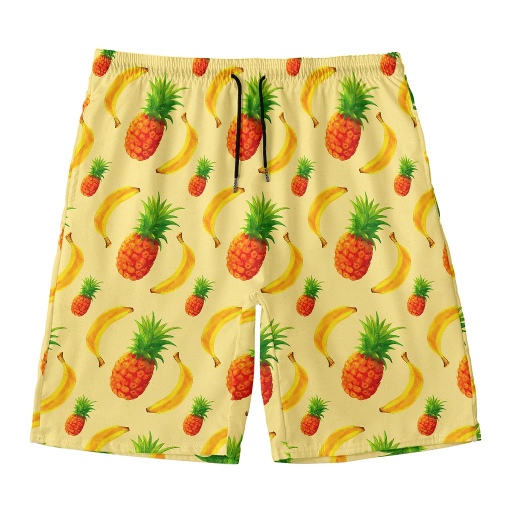 Banana Pineapple Pattern Print Men's Swim Trunks
