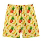 Banana Pineapple Pattern Print Men's Swim Trunks