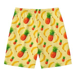 Banana Pineapple Pattern Print Men's Swim Trunks