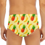 Banana Pineapple Pattern Print Men's Triangle Swim Briefs