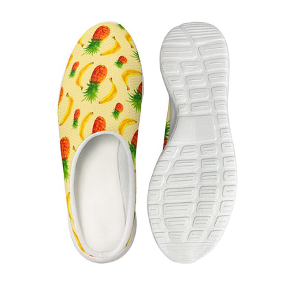 Banana Pineapple Pattern Print Mesh Casual Shoes
