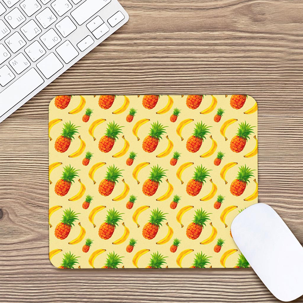 Banana Pineapple Pattern Print Mouse Pad