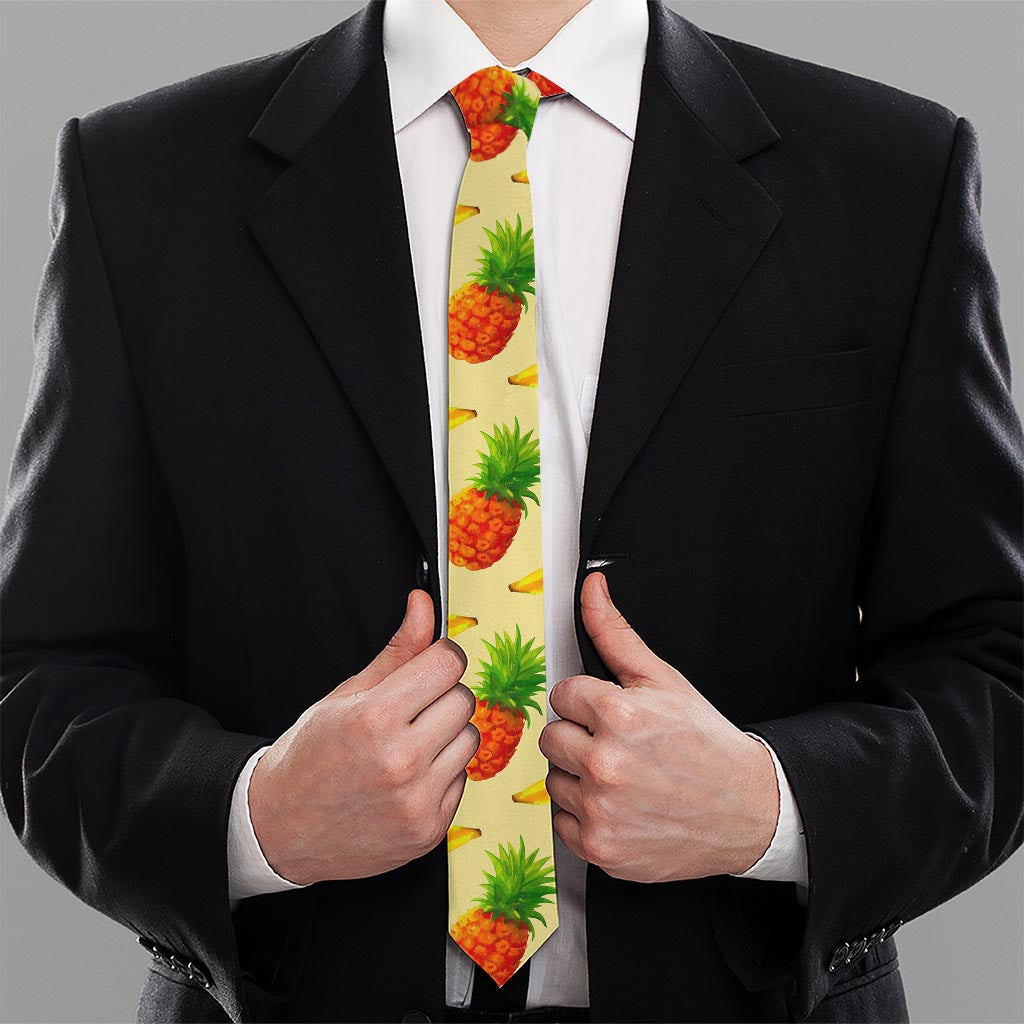 Banana Pineapple Pattern Print Necktie