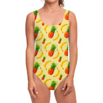 Banana Pineapple Pattern Print One Piece Swimsuit