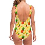 Banana Pineapple Pattern Print One Piece Swimsuit
