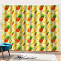 Banana Pineapple Pattern Print Pencil Pleat Curtains