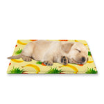 Banana Pineapple Pattern Print Pet Cooling Mat Cover