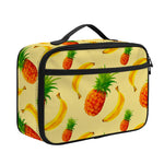 Banana Pineapple Pattern Print Portable Lunch Bag