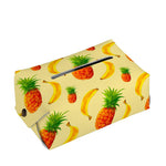 Banana Pineapple Pattern Print Rectangle Tissue Box Cover