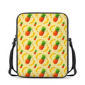 Banana Pineapple Pattern Print Rectangular Crossbody Bag
