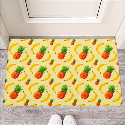 Banana Pineapple Pattern Print Rubber Doormat
