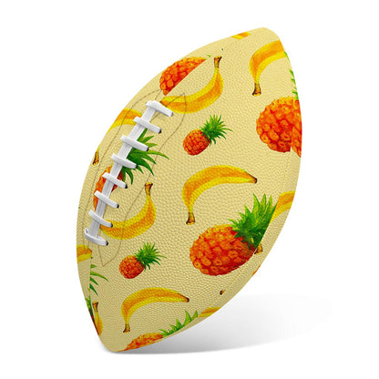 Banana Pineapple Pattern Print Rugby Ball