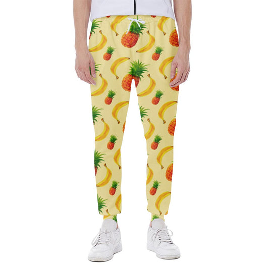 Banana Pineapple Pattern Print Scuba Joggers