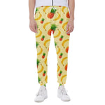 Banana Pineapple Pattern Print Scuba Joggers
