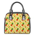 Banana Pineapple Pattern Print Shoulder Handbag