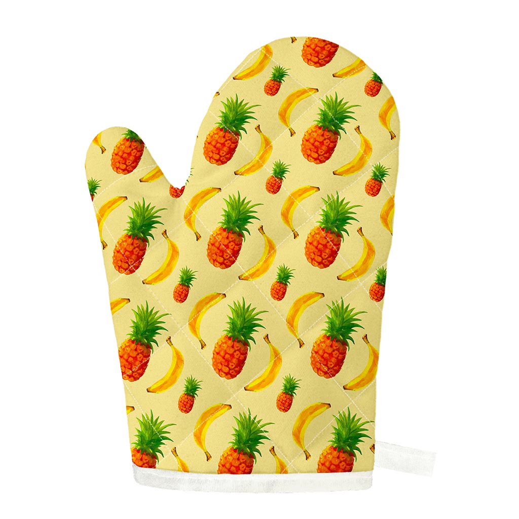 Banana Pineapple Pattern Print Single Oven Mitt