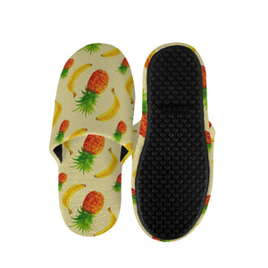 Banana Pineapple Pattern Print Slippers