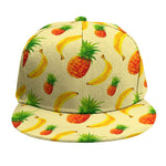 Banana Pineapple Pattern Print Snapback Cap