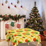 Banana Pineapple Pattern Print Tablecloth