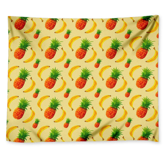 Banana Pineapple Pattern Print Tapestry