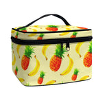 Banana Pineapple Pattern Print Travel Makeup Bag