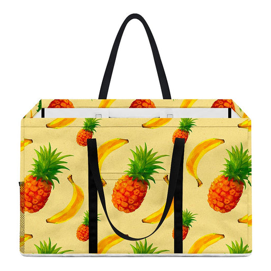 Banana Pineapple Pattern Print Utility Tote Bag
