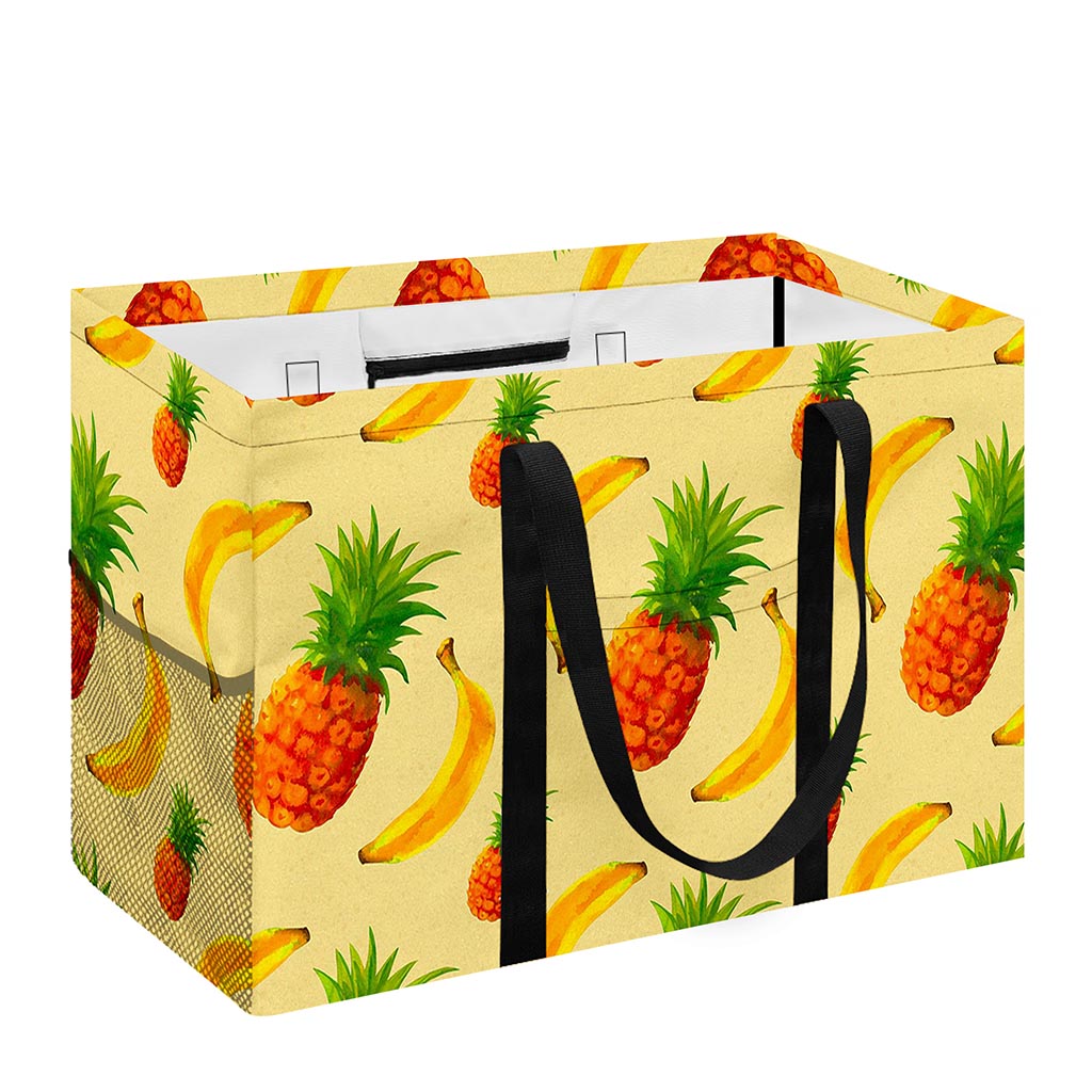 Banana Pineapple Pattern Print Utility Tote Bag