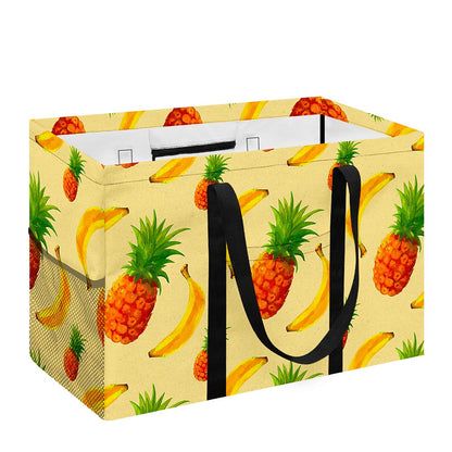 Banana Pineapple Pattern Print Utility Tote Bag