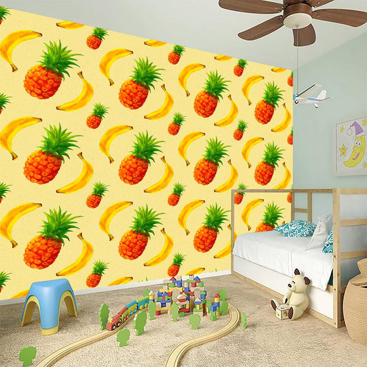 Banana Pineapple Pattern Print Wall Sticker
