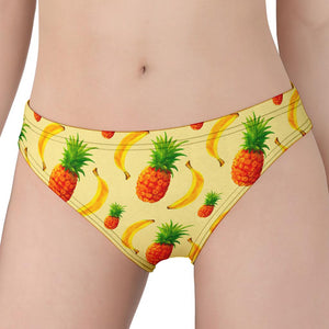 Banana Pineapple Pattern Print Women's Panties