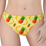 Banana Pineapple Pattern Print Women's Thong